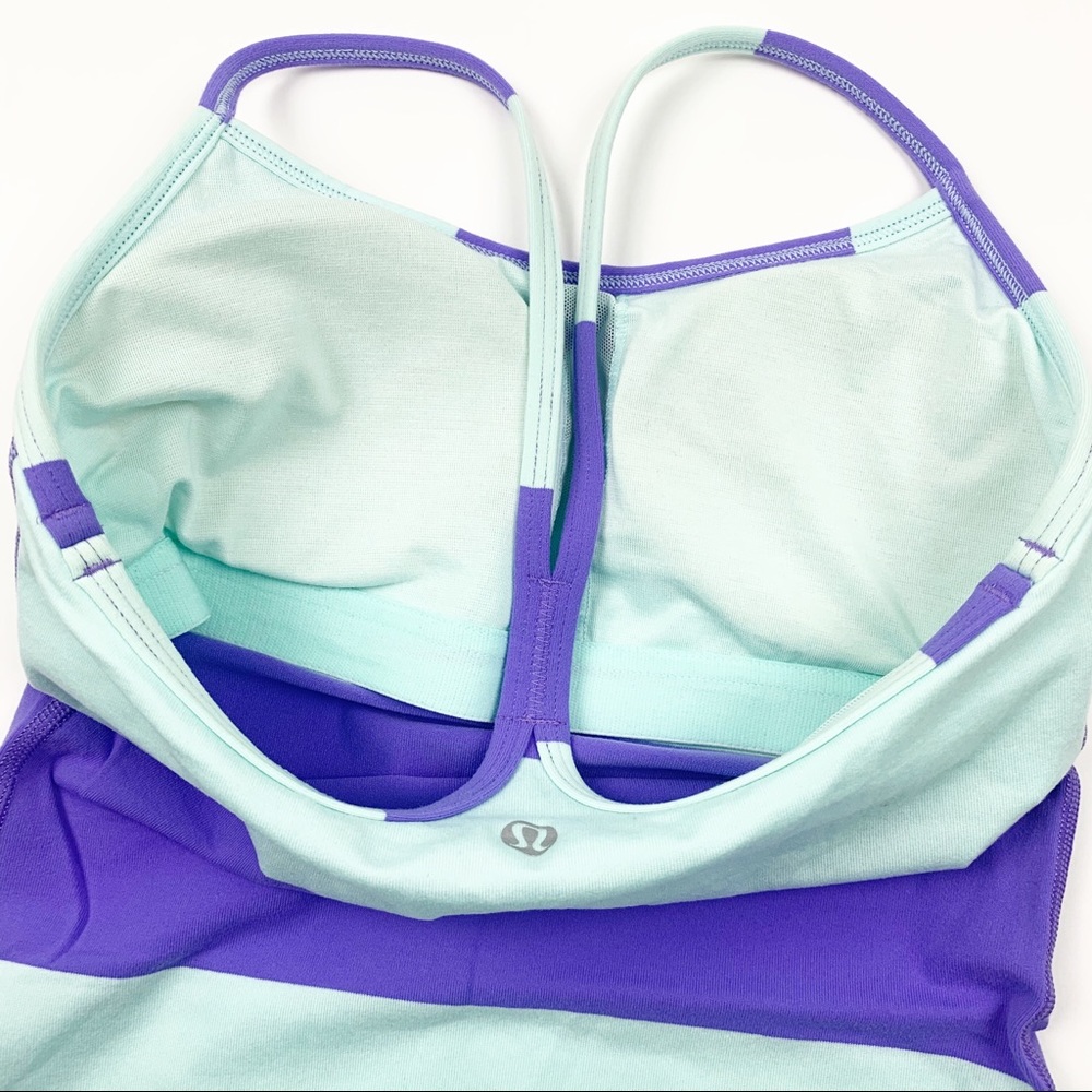 Lululemon Power Y Tank Bold Stripe Power Purple 2 - Picture 5 of 5